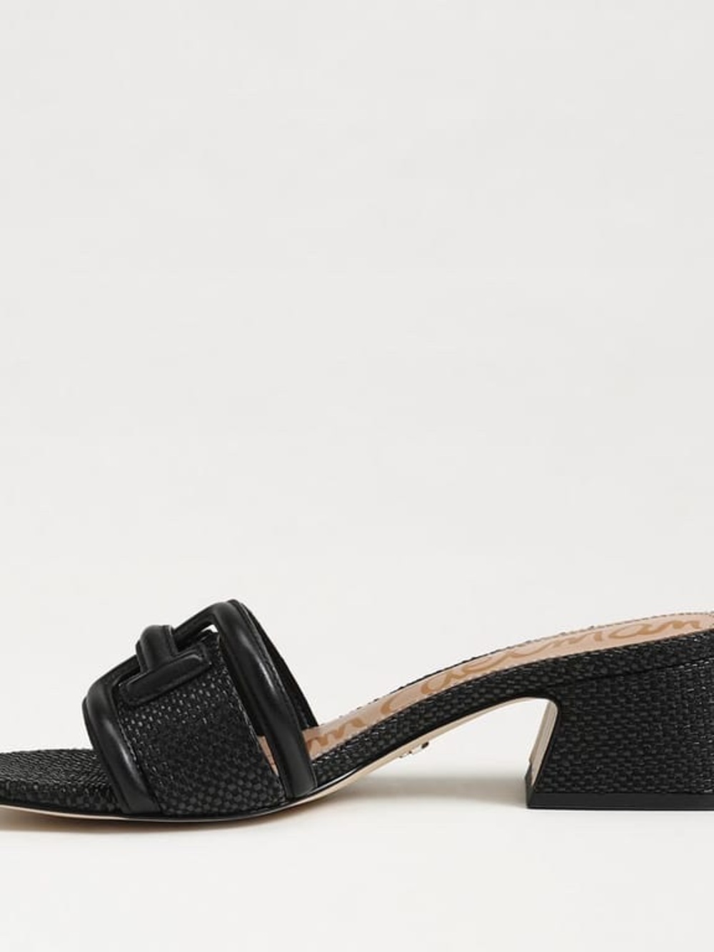 Sam Edelman Waylon Slide Sandal Black Weave - Picture 4 of 7